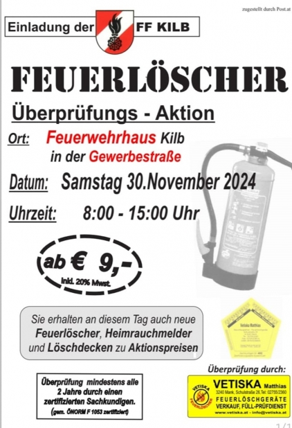 Feuerlöscherüberprüfung