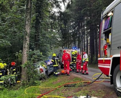 Verkehrsunfall mit Menschenrettung